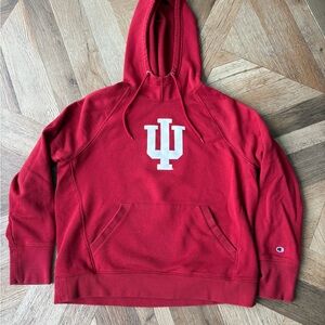 CHAMPION Indiana University Collegiate Hoodie Men’s XL fits more like Women’s XL
